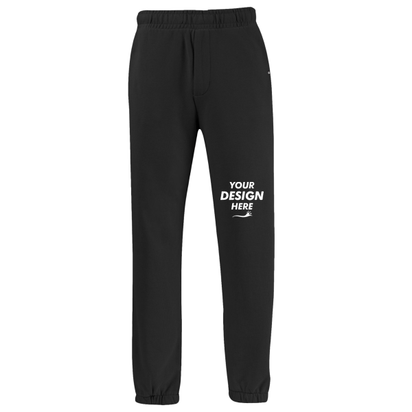 econscious Unisex Motion Joggers, Black, Front view, Mockup