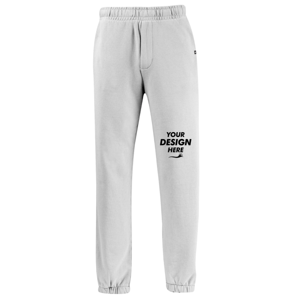 econscious Unisex Motion Joggers, Optic White, Front view, Mockup