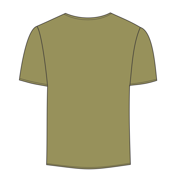 econscious Unisex USA Made T-Shirt, Olive, Back view