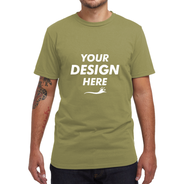 econscious Unisex USA Made T-Shirt, Olive, Front view, Mockup