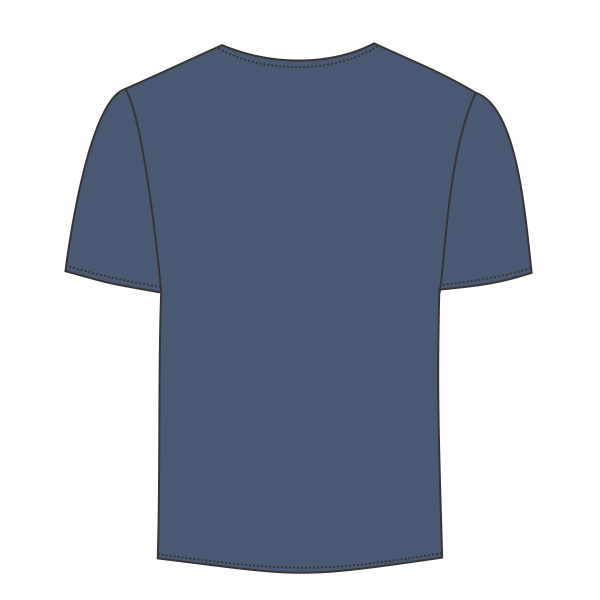 econscious Unisex USA Made T-Shirt, Pacific, Back view
