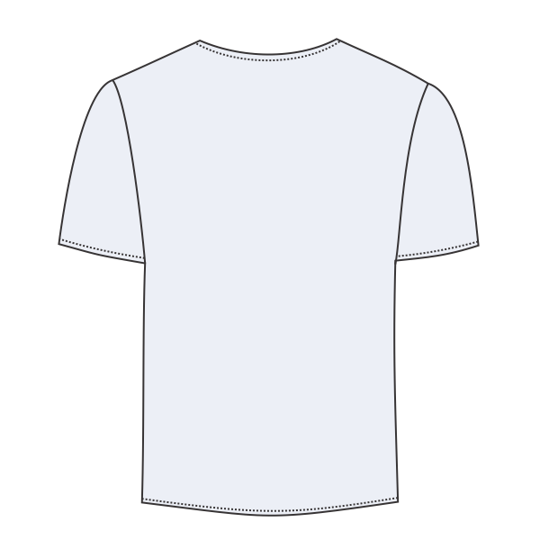 econscious Unisex USA Made T-Shirt, White, Back view