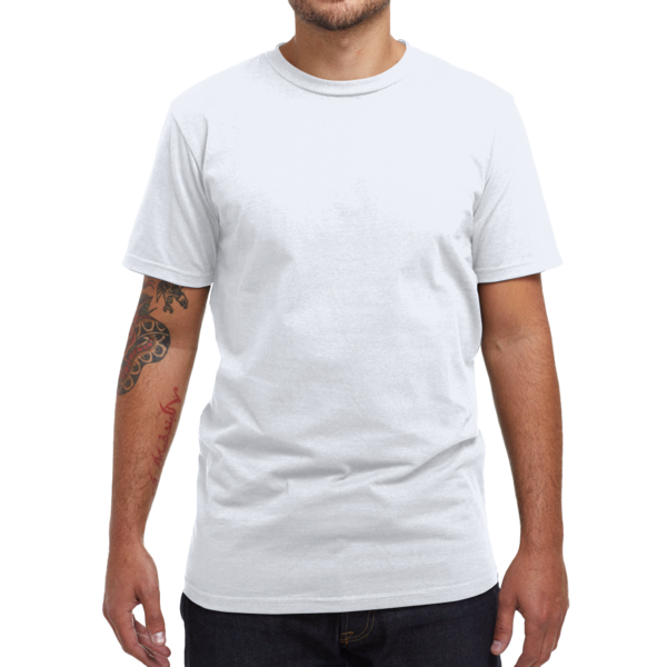 econscious Unisex USA Made T-Shirt, White, Front view