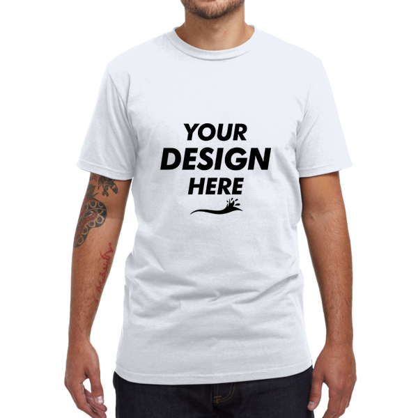 econscious Unisex USA Made T-Shirt, White, Front view, Mockup