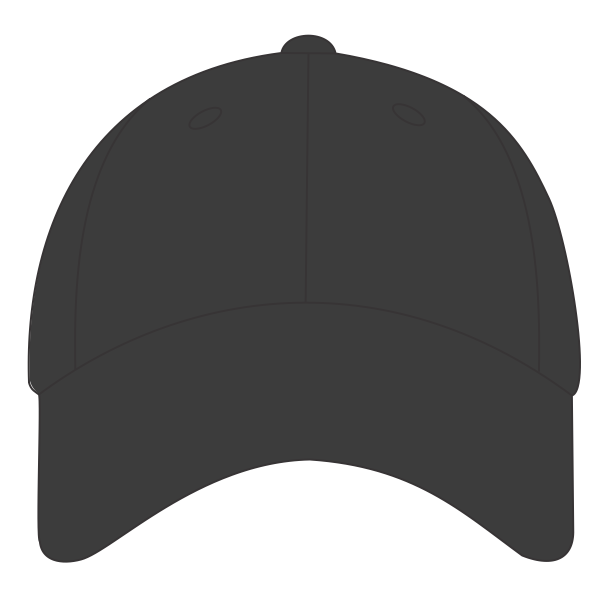 econscious Washed Hemp Unstructured Baseball Cap, Black, Front view