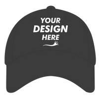 econscious Washed Hemp Unstructured Baseball Cap, Black, Front view, Mockup