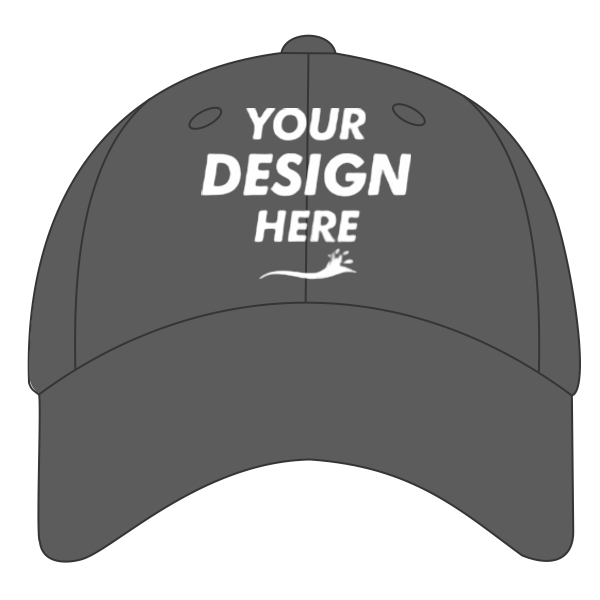 econscious Washed Hemp Unstructured Baseball Cap, Charcoal, Front view, Mockup