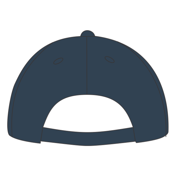econscious Washed Hemp Unstructured Baseball Cap, Navy, Back view