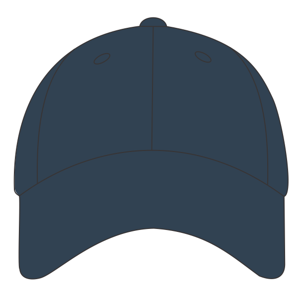 econscious Washed Hemp Unstructured Baseball Cap, Navy, Front view