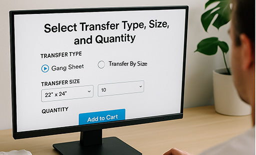 Select sheet type, size & quantity