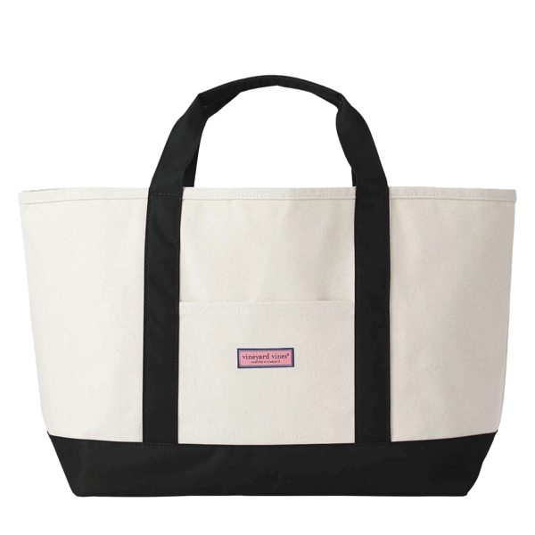 vineyard vines Captain Tote Bag, Black, Front view