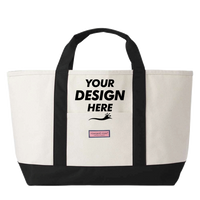 vineyard vines Captain Tote Bag, Black, Front view, Mockup