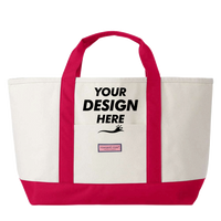 vineyard vines Captain Tote Bag, Light House Red, Front view, Mockup