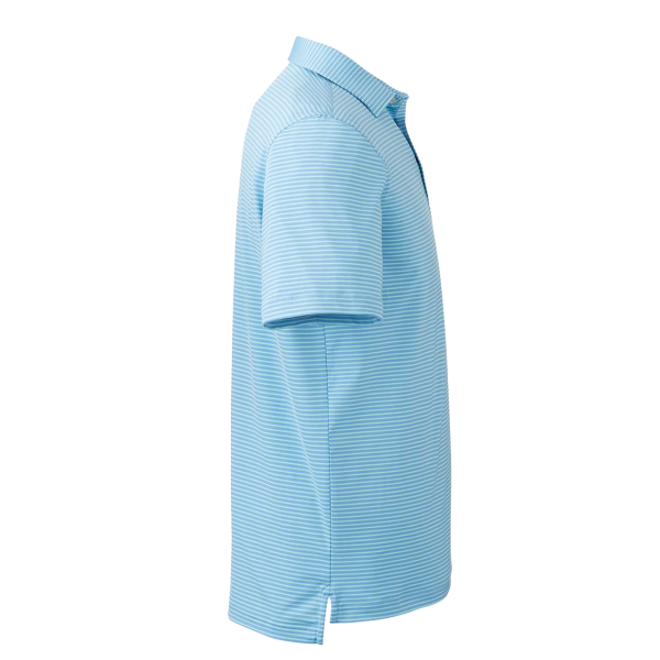 vineyard vines Men's Bradley Stripe Sankaty Polo, Andros Blue, Right Sleeve view