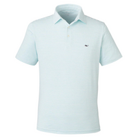 vineyard vines Men's Bradley Stripe Sankaty Polo, Andros Blue Tejeda, Front view