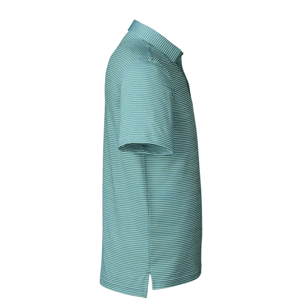 vineyard vines Men's Bradley Stripe Sankaty Polo, Sea Clay Green, Right Sleeve view