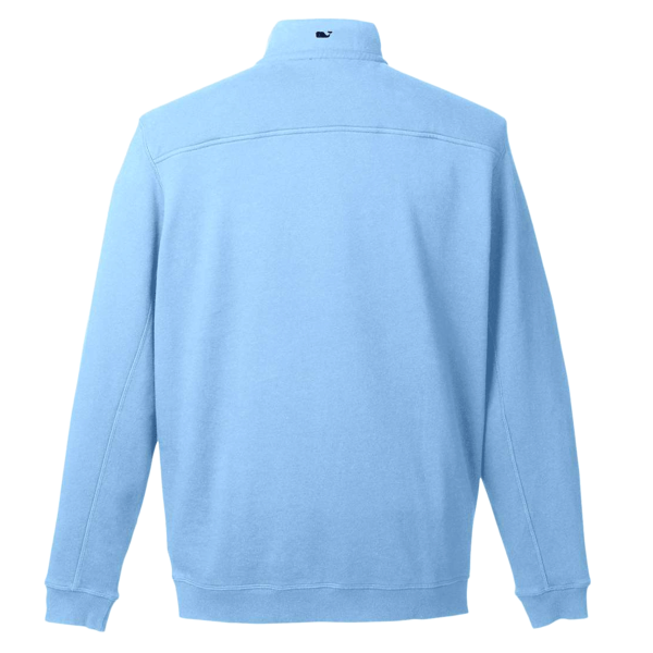 vineyard vines Men's Collegiate Shep Quarter-Zip Sweatshirt, Jake Blue, Back view