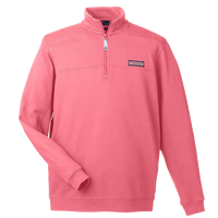 vineyard vines Men's Collegiate Shep Quarter-Zip Sweatshirt, Jetty Red, Front view