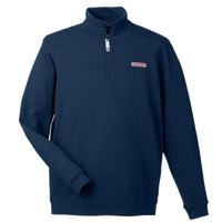vineyard vines Men's Collegiate Shep Quarter-Zip Sweatshirt, Vineyard Navy, Front view