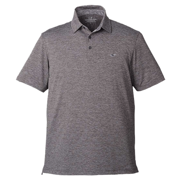 vineyard vines Men's Destin Stripe Sankaty Polo, Evening Sky, Front view