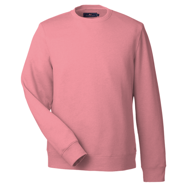 vineyard vines Men's Garment-Dyed Crewneck Sweatshirt, Jetty Red, Front view