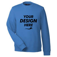vineyard vines Men's Garment-Dyed Crewneck Sweatshirt, Kingfisher, Front view, Mockup