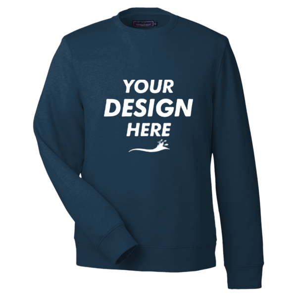 vineyard vines Men's Garment-Dyed Crewneck Sweatshirt, Vineyard Navy, Front view, Mockup
