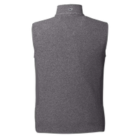 vineyard vines Men's Harbor Fleece Vest, Charcoal Heather, Back view