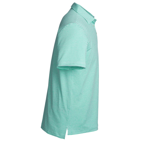 vineyard vines Men's Heathered Winstead Sankaty Polo, Antigua Green, Right Sleeve view