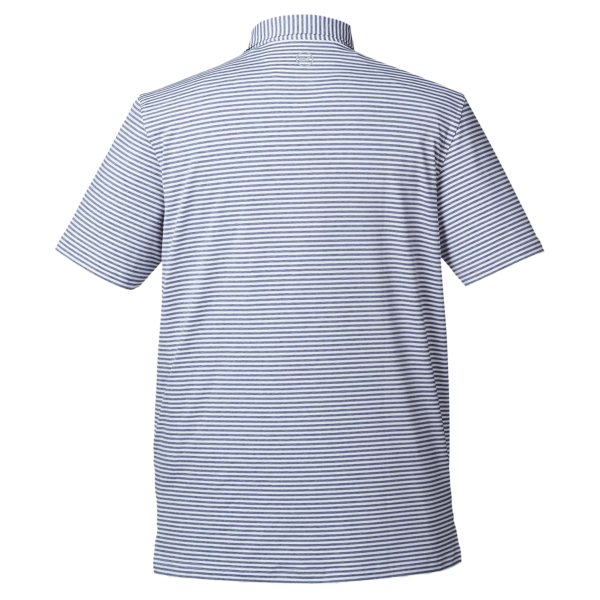 vineyard vines Men's Heathered Winstead Sankaty Polo, Kingfisher, Back view