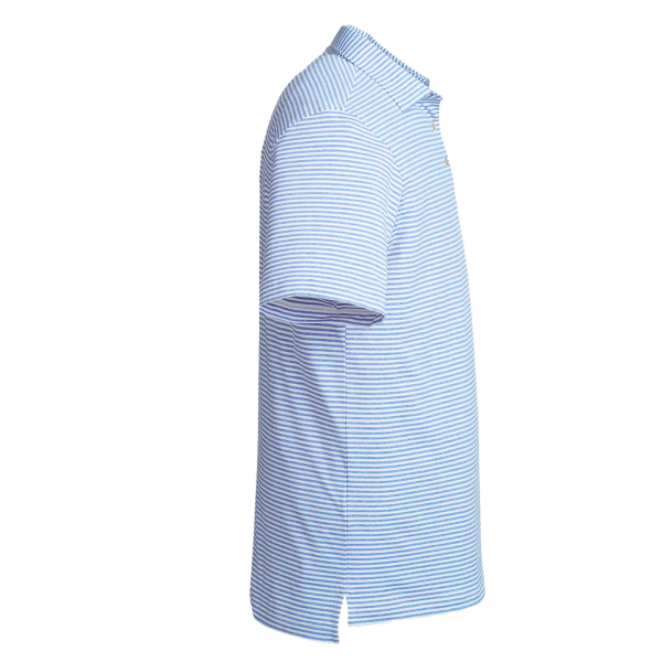 vineyard vines Men's Heathered Winstead Sankaty Polo, Ocean Breeze, Right Sleeve view