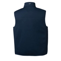 vineyard vines Men's Mountain Sweater Fleece Vest, Vineyard Navy, Back view
