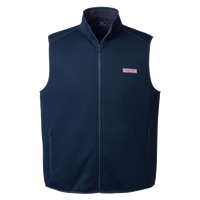 vineyard vines Men's Mountain Sweater Fleece Vest, Vineyard Navy, Front view