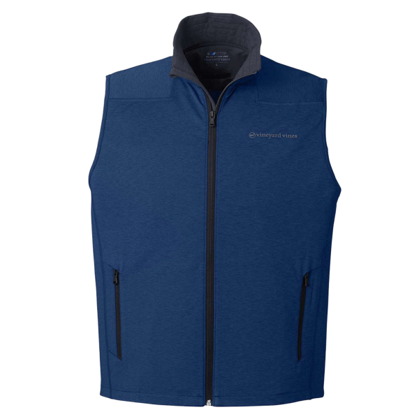 vineyard vines Men's On-The-Go Shep Vest, Deep Bay, Front view