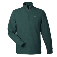 vineyard vines Men's Saltwater Quarter-Zip Pullover, Charleston Green / Charleston Green, Front view
