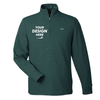 vineyard vines Men's Saltwater Quarter-Zip Pullover, Charleston Green / Charleston Green, Front view, Mockup