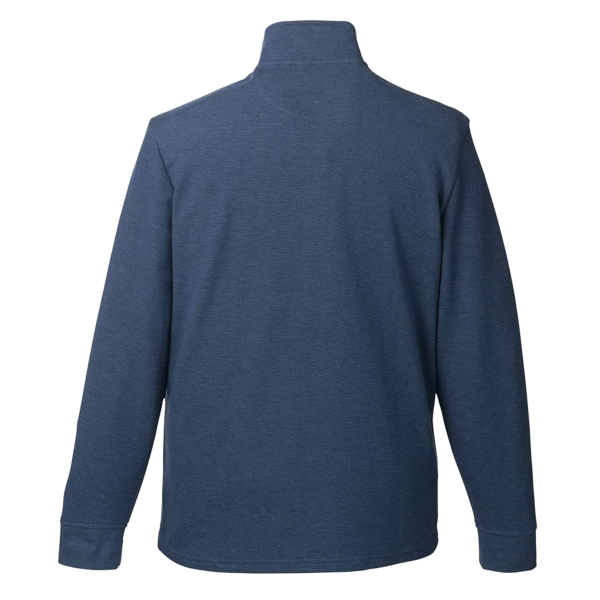 vineyard vines Men's Saltwater Quarter-Zip Pullover, Deep Bay / Deep Bay, Back view