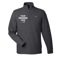 vineyard vines Men's Saltwater Quarter-Zip Pullover, Jet Black / Jet Black, Front view, Mockup