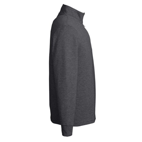 vineyard vines Men's Saltwater Quarter-Zip Pullover, Jet Black / Jet Black, Right Sleeve view