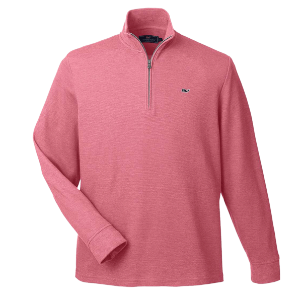 vineyard vines Men's Saltwater Quarter-Zip Pullover, Lobster Reef / Lobster Reef, Front view