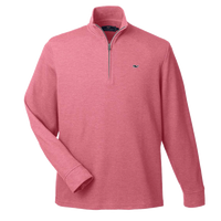 vineyard vines Men's Saltwater Quarter-Zip Pullover, Lobster Reef / Lobster Reef, Front view