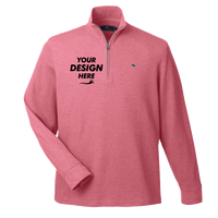 vineyard vines Men's Saltwater Quarter-Zip Pullover, Lobster Reef / Lobster Reef, Front view, Mockup