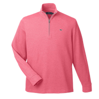 vineyard vines Men's Saltwater Quarter-Zip Pullover, Sailors Red / Sailors Red, Front view