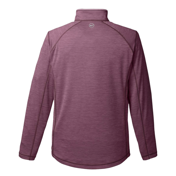 vineyard vines Men's Sankaty Quarter-Zip Pullover, Collegiate Burgundy, Back view