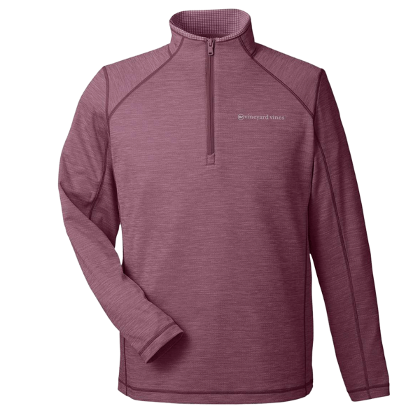 vineyard vines Men's Sankaty Quarter-Zip Pullover, Collegiate Burgundy, Front view