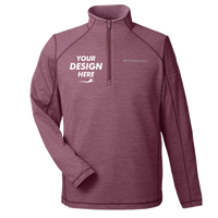 vineyard vines Men's Sankaty Quarter-Zip Pullover, Collegiate Burgundy, Front view, Mockup