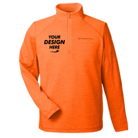 vineyard vines Men's Sankaty Quarter-Zip Pullover, Collegiate Orange, Front view, Mockup