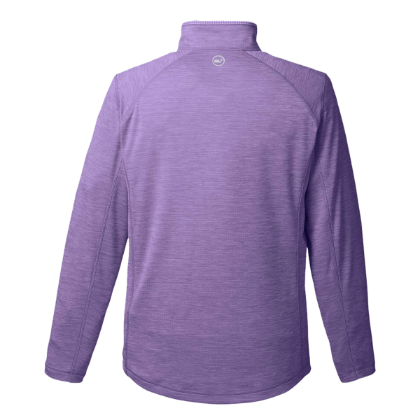 vineyard vines Men's Sankaty Quarter-Zip Pullover, Collegiate Purple, Back view