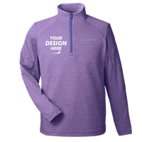 vineyard vines Men's Sankaty Quarter-Zip Pullover, Collegiate Purple, Front view, Mockup