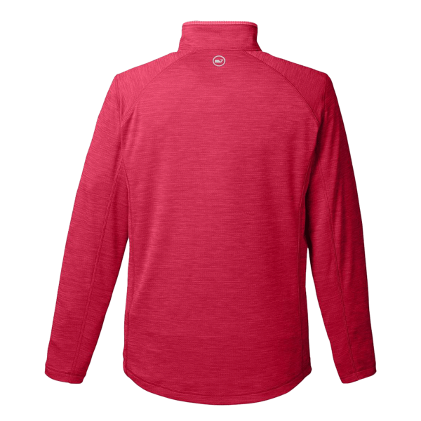 vineyard vines Men's Sankaty Quarter-Zip Pullover, Collegiate Red, Back view
